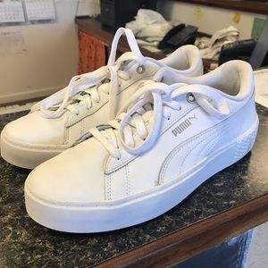 White platform puma 8